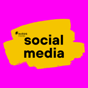 Grafik mit Schrift "Social Media"